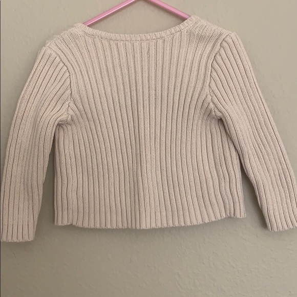 BABY GAP Toddler Girl Cream 100% Cotton Sweater Cardigan Size 18-24M EUC - Picture 5 of 6